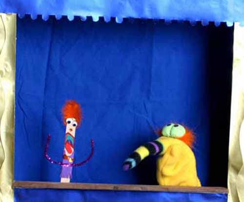 Punky and Fink Bird puppets